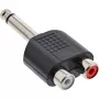 InLine audio-adapter 6,3 mm jackstekker mono / 2x cinch bus