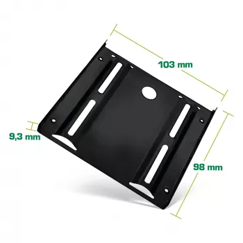 InLine HDD/SSD-montageframe, 2,5 inch naar 3,5 inch, met schroeven, zwart