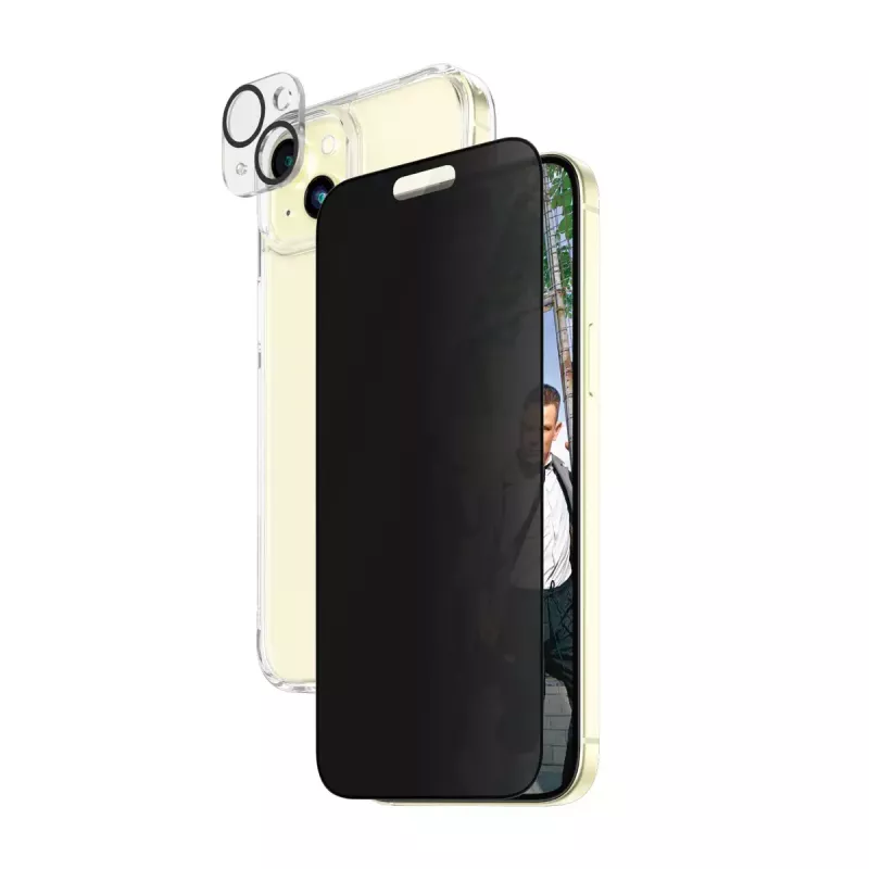 PanzerGlass Privacy 3-in-1 pack iPhone 15 Plus gehard glas
