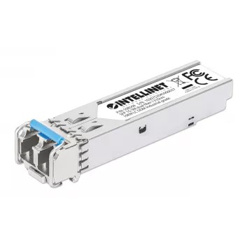 Intellinet Industrial Gigabit Fiber SFP optische transceivermodule 1000Base-LX singlemode 10 km zilver