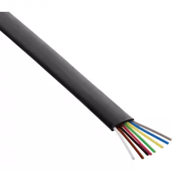 InLine modulaire kabel 68818 8-aderige lintkabel 100 m ring zwart