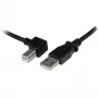 StarTech.com USBAB3ML USB 2.0 A naar links gehoekte B printerkabel, male/male, 3 m, zwart