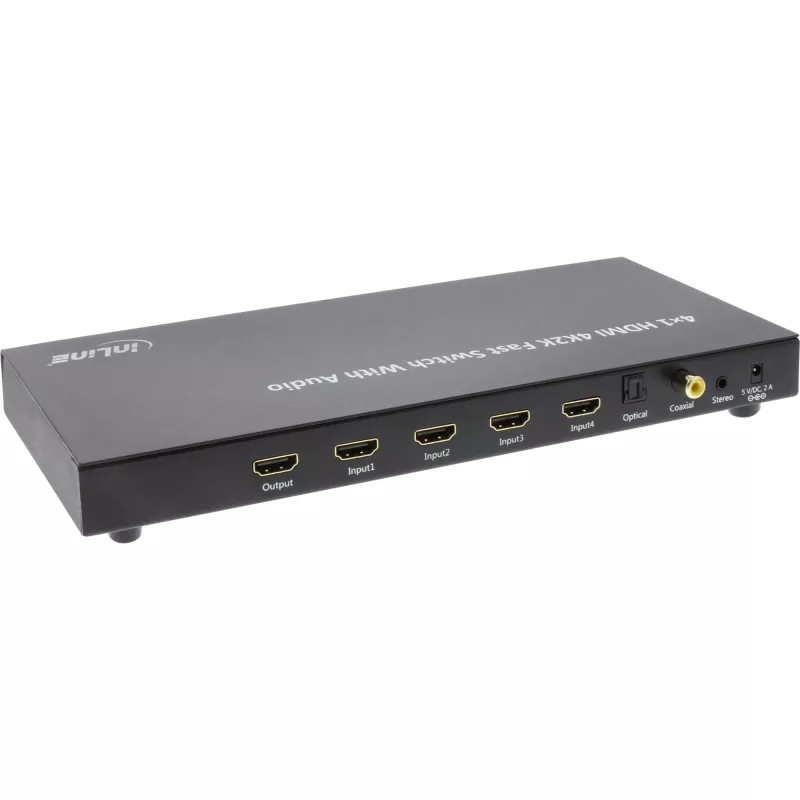 InLine 4×1 HDMI 4K-switch met audio