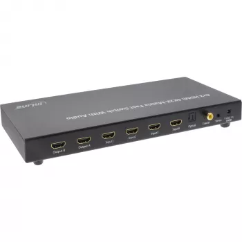 InLine HDMI-matrixswitch, 4K2K, 4 ingangen naar 2 uitgangen