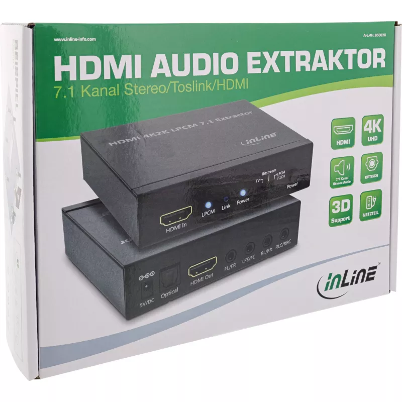 InLine HDMI-audio-extractor, ingang 4K2K HDMI