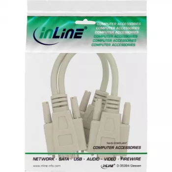 InLine VGA Y-kabel HD15 stekker / 2x HD15 bus 0,2 m