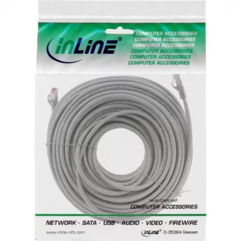 InLine patchkabel S/FTP PiMF Cat.6 250MHz koper halogeenvrij grijs 50 m