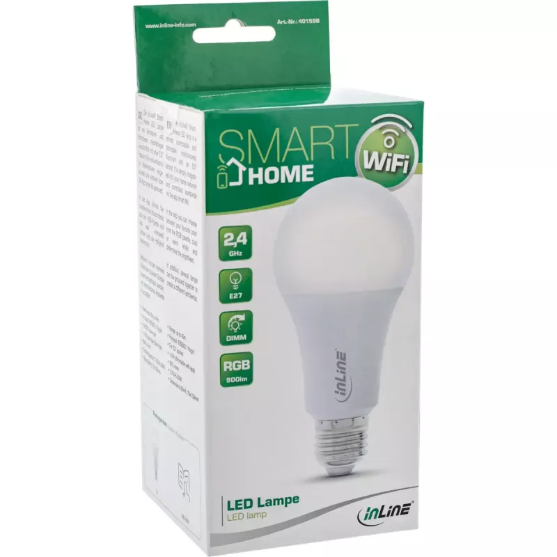InLine SmartHome LED-lamp RGB E27, 900LM