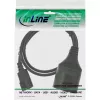 InLine stroomkabel, C14 naar contactdoos female, zwart, 2 m