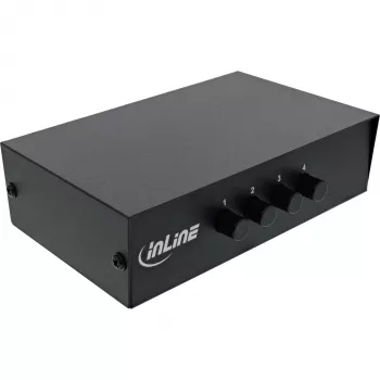 InLine AV-switch manueel 4-poorts 3x RCA IN/OUT composite zwart