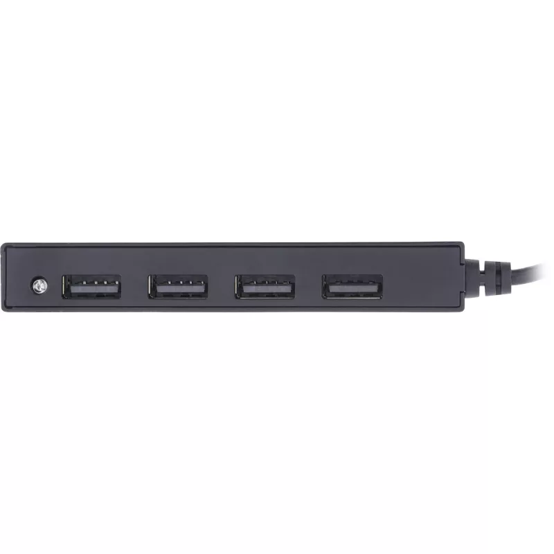 InLine USB 2.0 4-poorts hub, USB-A stekker naar 4x USB-A bus, kabel 15cm