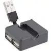 InLine USB 2.0 4-poorts hub, USB-A stekker naar 4x USB-A bus, kabel 4cm