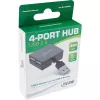 InLine USB 2.0 4-poorts hub, USB-A stekker naar 4x USB-A bus, kabel 4cm