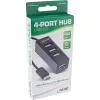 InLine USB 2.0 4-poorts hub, USB-C stekker naar 4x USB-A bus, kabel 15cm