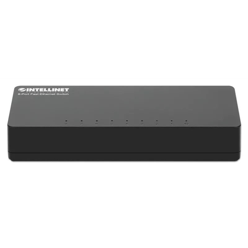 Intellinet 8-poorts Fast Ethernet-switch desktopformaat, kunststof, IEEE 802.3az (Energy Efficient Ethernet), zwart