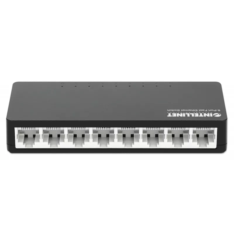 Intellinet 8-poorts Fast Ethernet-switch desktopformaat, kunststof, IEEE 802.3az (Energy Efficient Ethernet), zwart