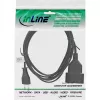 InLine Euro Type C Plug Power Extension male / female, zwart, 5m