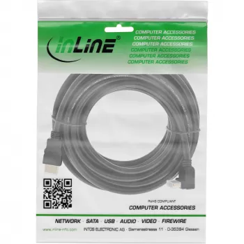 HDMI-kabel InLine 17015V 15m haaks High Speed met Ethernet