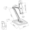 InLine tabletsteun voor wand- of tafmontage, universeel voor 4,7 inch–12,9 inch