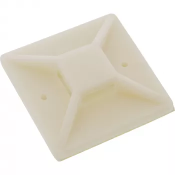 Kabelbinder-plakbevestigingen InLine 30×30 mm, beige, 10 stuks