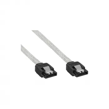 InLine SATA 6Gb/s ronde kabel met vergrendelingen 0,75m