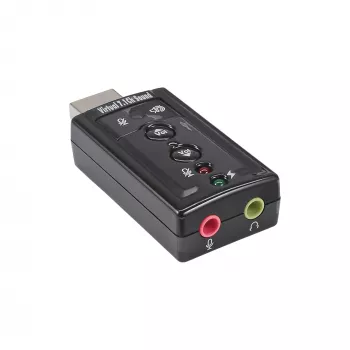 USB-soundcard InLine 33051C met virtueel 7.1-surroundgeluid