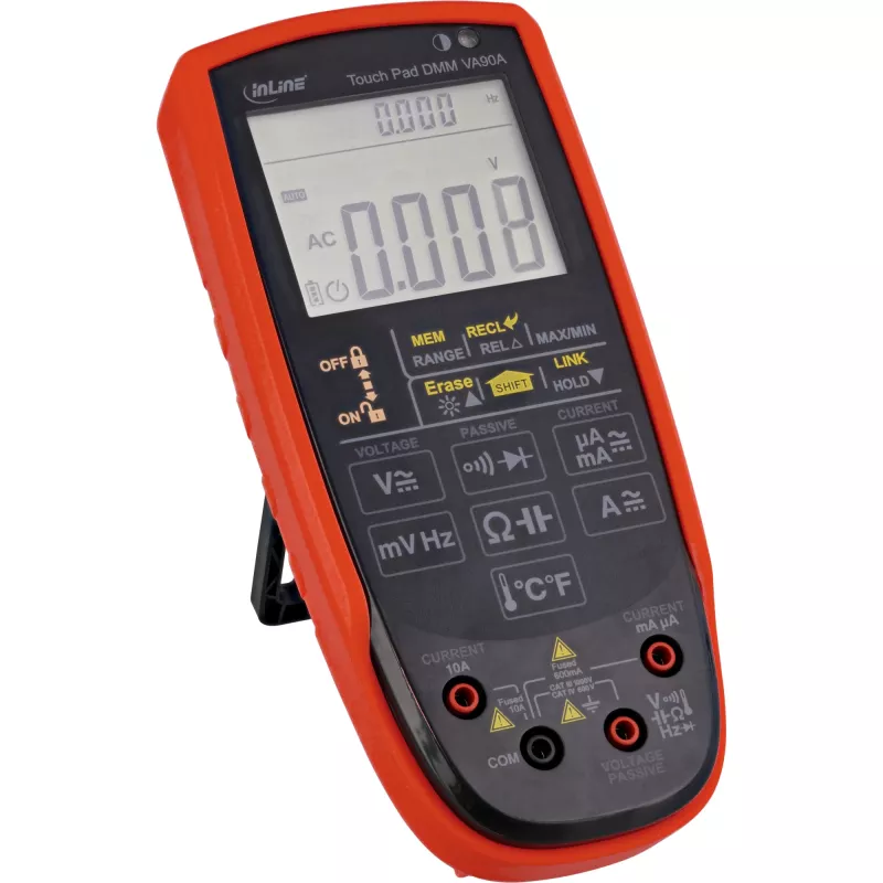 InLine 43127 multimeter met touchpad en verlicht display, CAT III/CAT IV