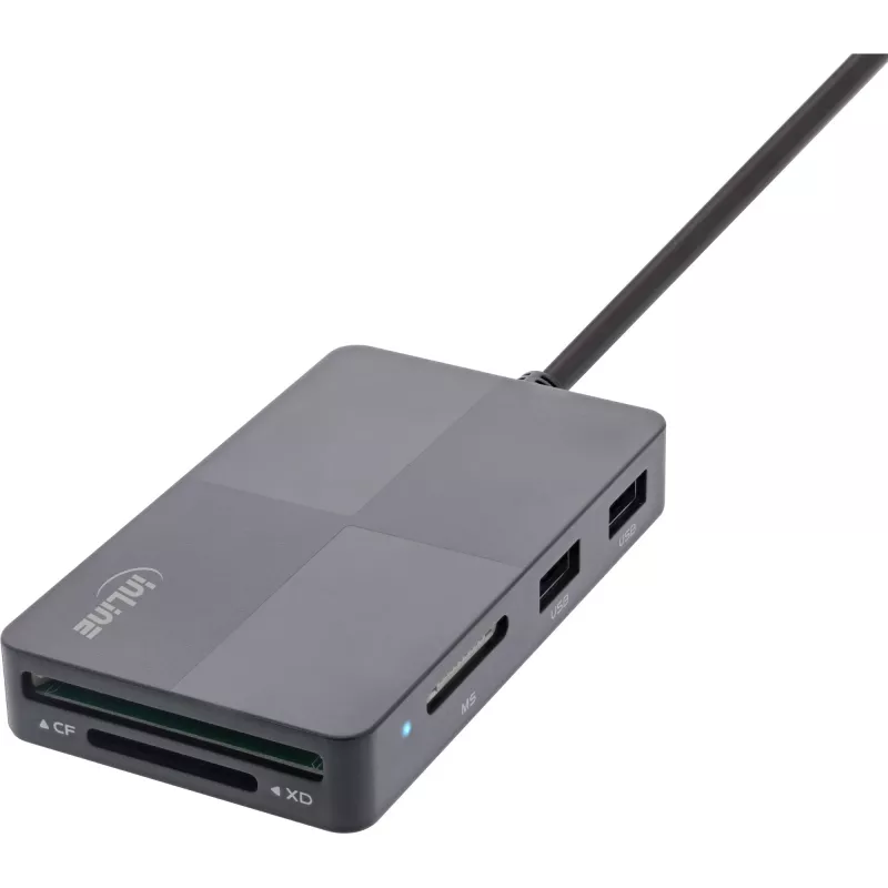 InLine 66772F kaartlezer USB grijs