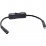 InLine DC-kabel met schakelaar, DC-stekker/bus 3,5x1,35mm, AWG 18, zwart, 0,20m