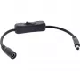 InLine DC-kabel met schakelaar, DC-stekker/bus 5,5x2,5mm, AWG 18, zwart, 0,20m