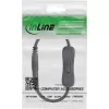 InLine DC-kabel met schakelaar, DC-stekker/bus 5,5x2,5mm, AWG 18, zwart, 0,20m