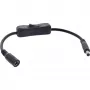 InLine DC-kabel met schakelaar, DC-stekker/bus 5,5x2,1mm, AWG 18, zwart, 0,20m