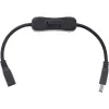 InLine DC-kabel met schakelaar, DC-stekker/bus 5,5x2,1mm, AWG 18, zwart, 0,20m
