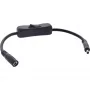 InLine DC-kabel met schakelaar, DC-stekker/bus 4,0x1,7 mm, AWG 18, zwart, 0,20 m
