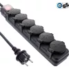 InLine 16496O stroomverlenging 3 m 6 AC-stopcontact(en) zwart