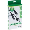 InLine 2-in-1 USB-C-kabel + USB-A-adapter, USB 2.0, 100W, TPE, zwart, 1 m