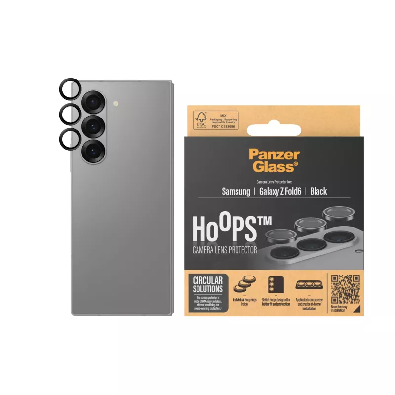 PanzerGlass ® Hoops® camera-lensbescherming zwart Samsung Galaxy Z Fold6