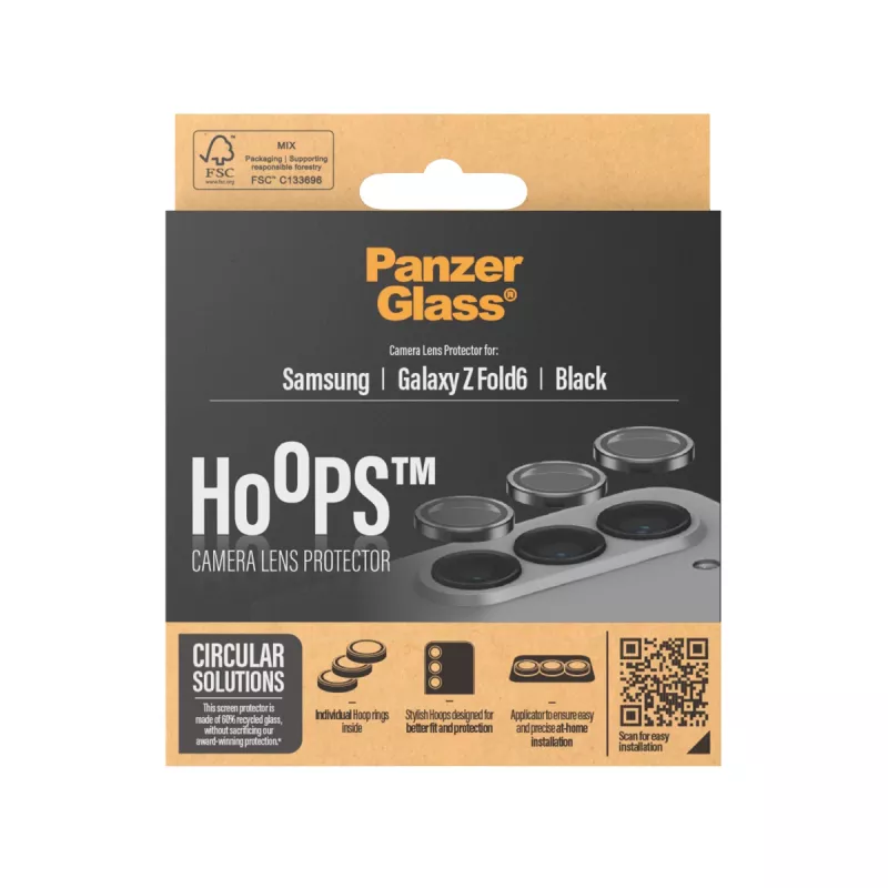 PanzerGlass ® Hoops® camera-lensbescherming zwart Samsung Galaxy Z Fold6