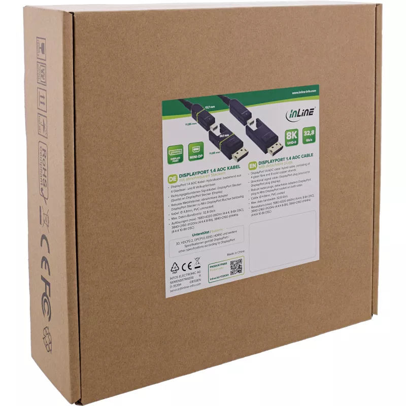InLine 17230O DisplayPort-kabel 30 m Mini DisplayPort / DisplayPort zwart