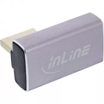 DisplayPort gender changer InLine 17291H grijs zwart goudbedekt