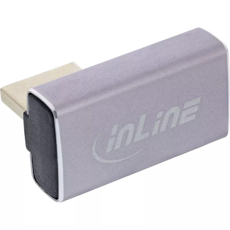 DisplayPort gender changer InLine 17291H grijs zwart goudbedekt