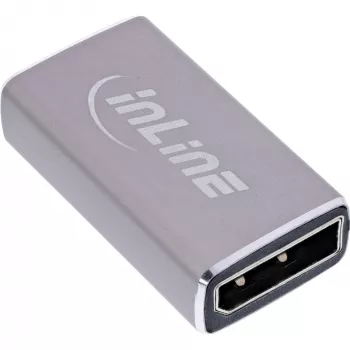 DisplayPort gender changer InLine 17291A grijs goud gecoat