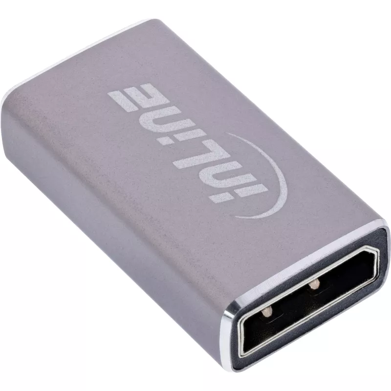 DisplayPort gender changer InLine 17291A grijs goud gecoat