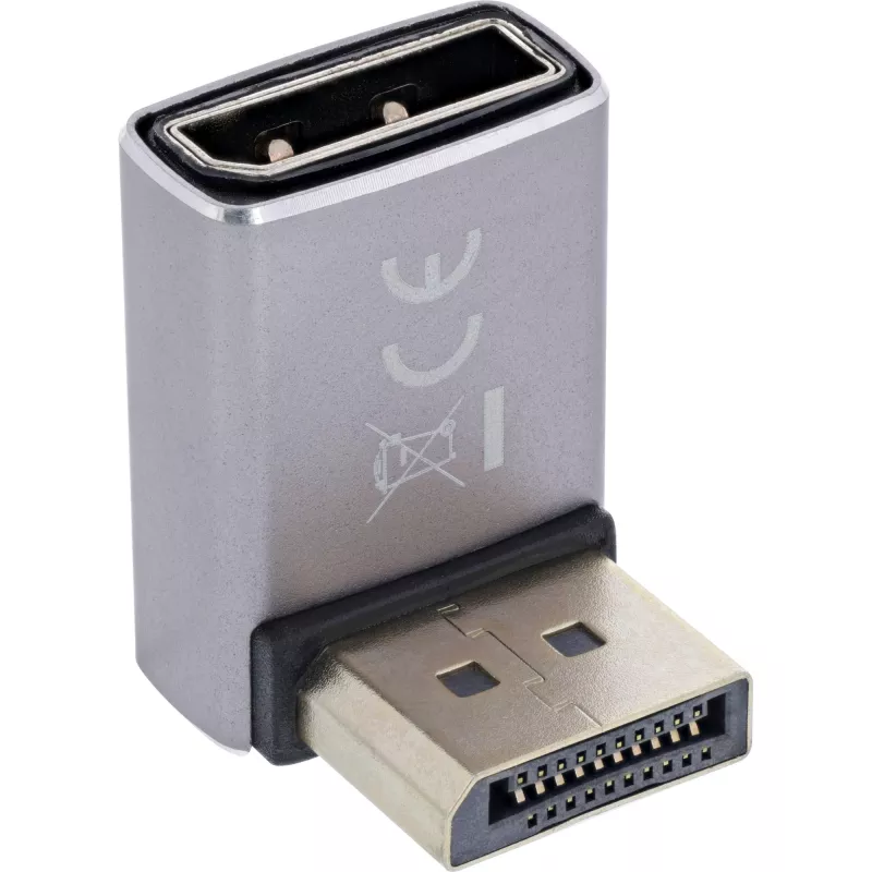 InLine 17291F DisplayPort 1.4-adapter, male/female, 90 graden naar beneden, 8K