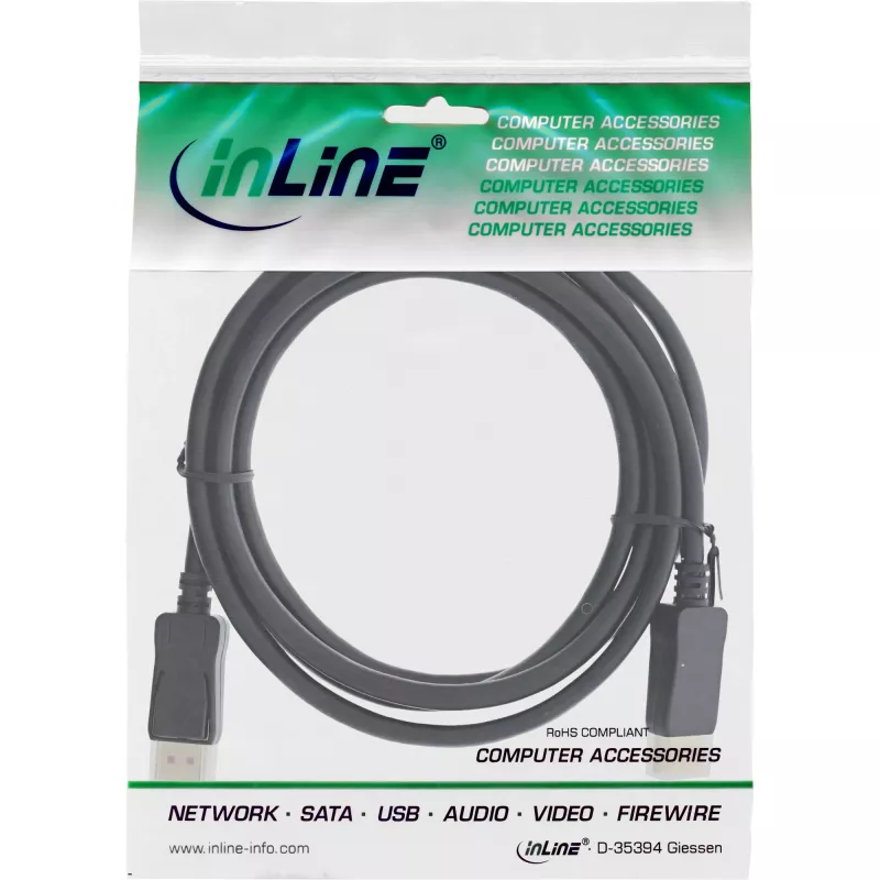 InLine 15301 DisplayPort-kabel 1 m zwart