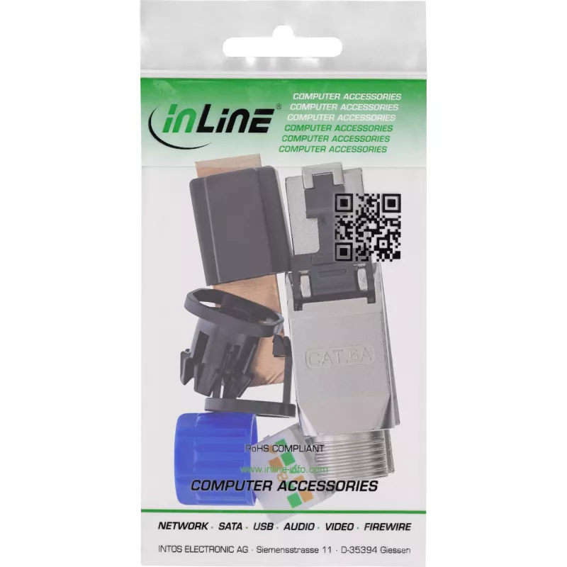Netwerkkabel InLine 76204D RJ-45 / LSA stekker recht 8,5 mm