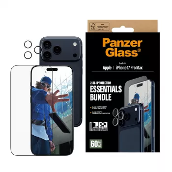 PanzerGlass 2-in-1 Essentials bundel iPhone 17 Pro Max krasvast stootvast