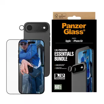 PanzerGlass 2-in-1 Essentials bundel iPhone Air kras- en stootvast
