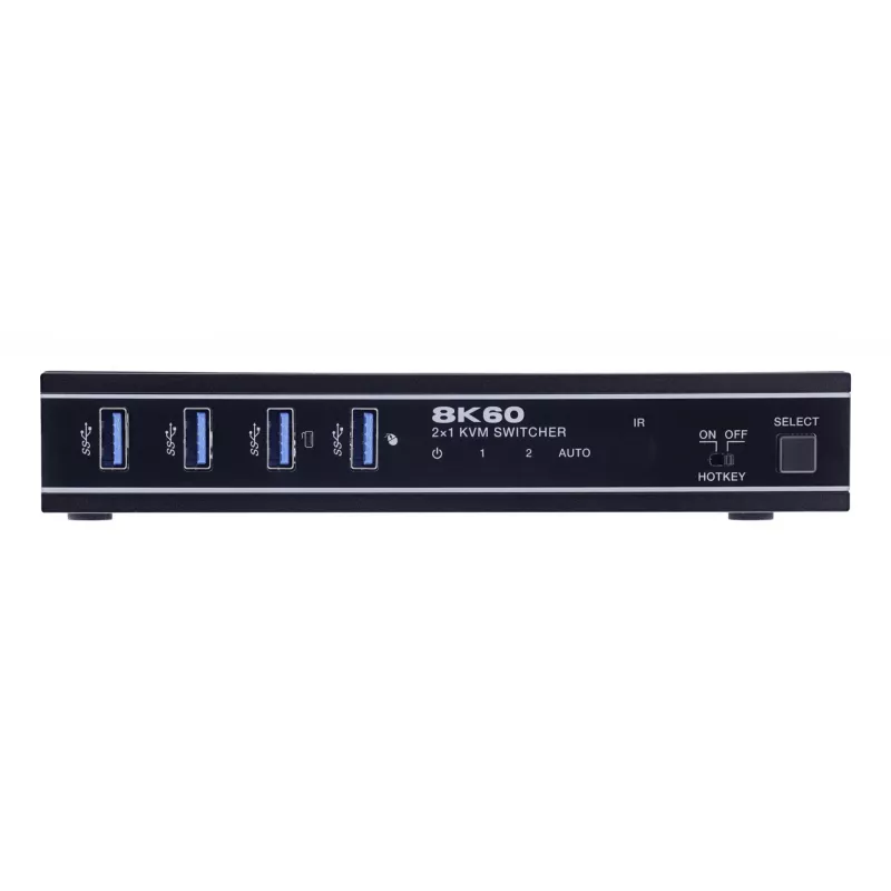 InLine 57885C KVM-switch, 2-poorts, HDMI, 8K@60Hz, USB 3.2, met IR en RS-232