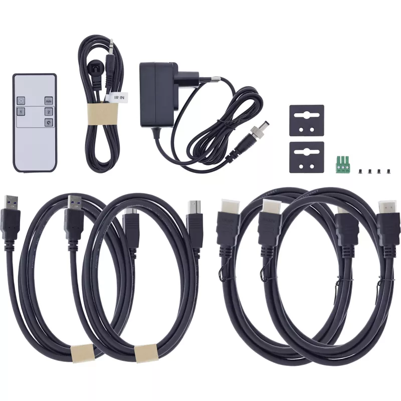 InLine 57885C KVM-switch, 2-poorts, HDMI, 8K@60Hz, USB 3.2, met IR en RS-232
